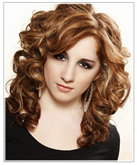 Long curly hairstyle