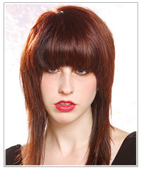 Quick long straight hairstyle