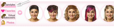 Hairstyles tab