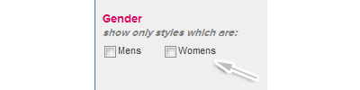 Select gender option