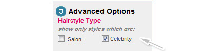 Select celebrity option