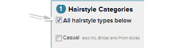 Search hairstyles option 1