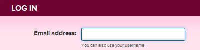 Login box