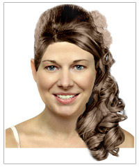 Bridal hairstyle with accessories