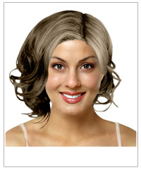 Medium wavy bridal hairstyle
