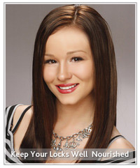 Model sleek hair