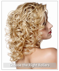 Model with blonde curly hair