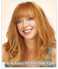 Model with long red hair