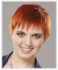 Short red jagged crop