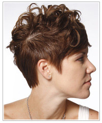 Short curly shaved hairstyle