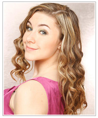 Model with long curly hair