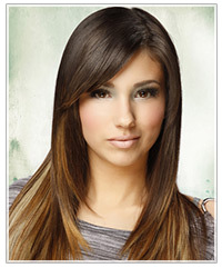 Model with long straight hair