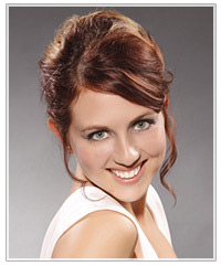 Brunette model with upstyle