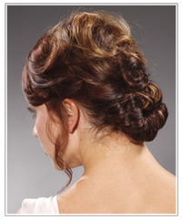 Brunette model with upstyle