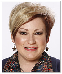 Model with short hair