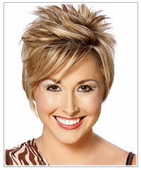 Model with short spiky hair