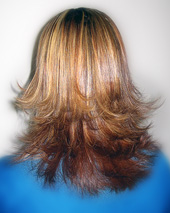 Flicked hair