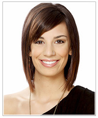 Model with brown bob