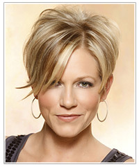Model with short hair