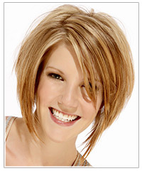 Model with blonde bob