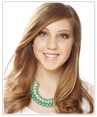Model with long straight hair
