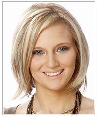 Model with layered bob