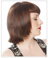 Brunette model with bob