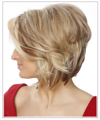 Model with short blonde hair