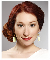 Model with long red hair