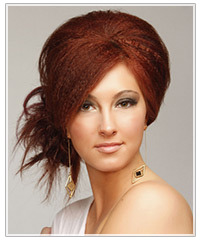 Model with a crimped updo