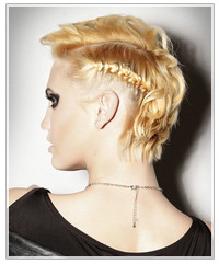 Model with look at me hair