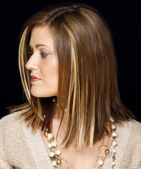 Straight long mod hairstyle
