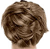 Back view of pulled back bridal hairstyle