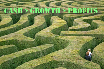 Cash > growth > profits