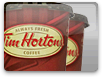 A large cup of Tim Hortons coffee