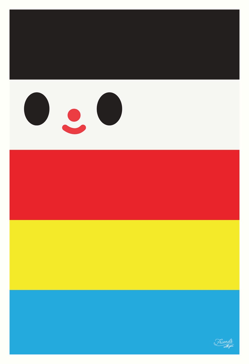 Friendship flag Screenprint by Friends With You | Trampt Library