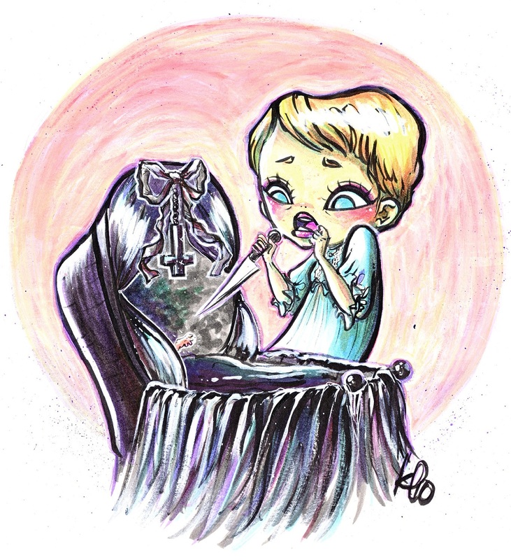 rosemary's baby kristilyn stevenson Horror movie art, Rosemary's baby