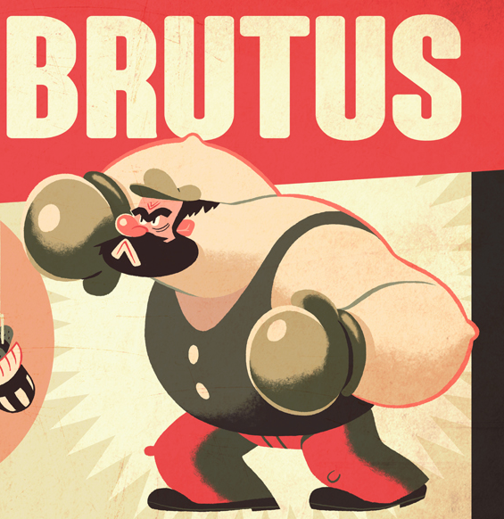 Bluto vs brutus Giclée (Art Print) by Glen Brogan | Trampt Library