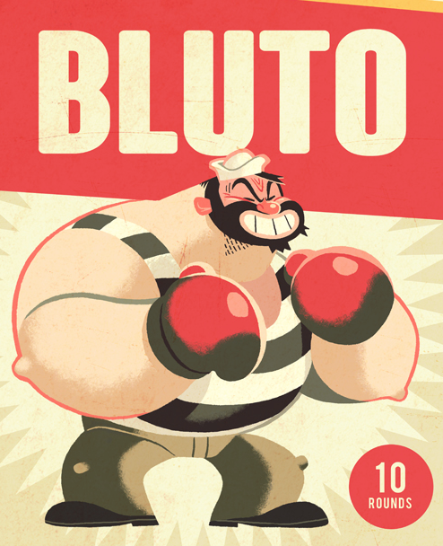 Bluto vs brutus Giclée (Art Print) by Glen Brogan | Trampt Library
