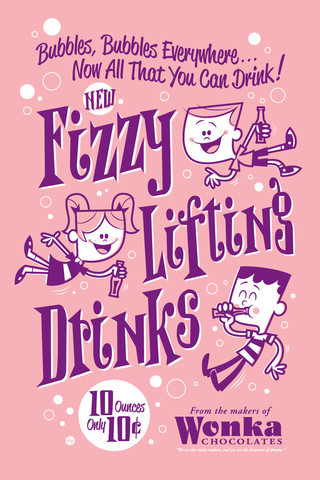 Fizzy lifting drinks Screenprint by Dave Perillo | Trampt Library