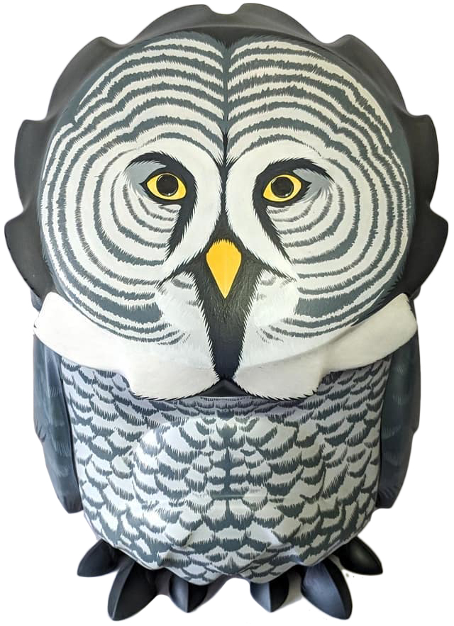 Great grey owl Omen by JonPaul Kaiser Trampt Library