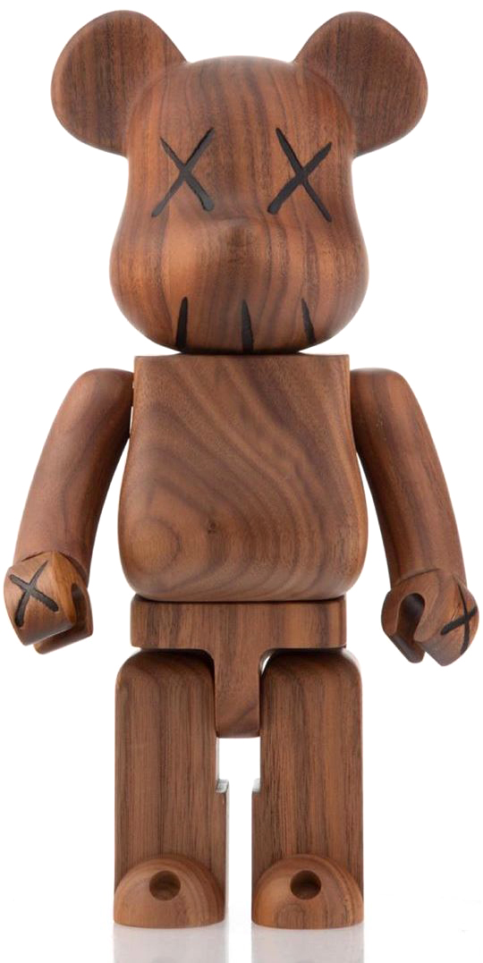 kaws wood bearbrick