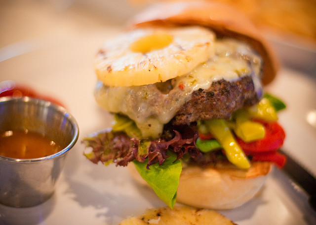 A burger at The Counter A burger at The Counter