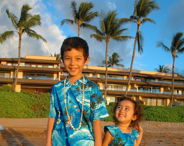 Kids on the beach in Honolulu, Hawaii Kids on the beach in Honolulu, Hawaii
