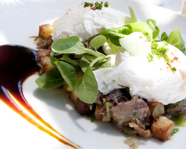 Duck Confit Hash for brunch, Auberge du Soleil, Napa Duck Confit Hash for brunch, Auberge du Soleil, Napa