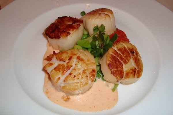 Seared Scallops, Carlyle Restaurant Seared Scallops, Carlyle Restaurant NYC