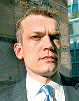 The CEO of DDG Partners, Joe McMillan, at 41 Bond Street, which is under construction. 