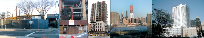 From left: 360 Smith Street, 73 Pineapple Street, 303 East 51st Street, Beekman Tower and 189 Schermerhorn Street