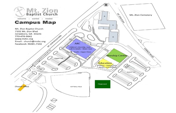 Campus Map Mt Zion Baptist Church