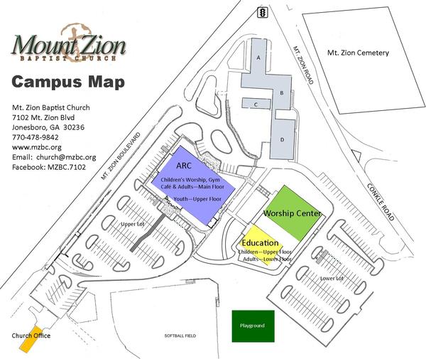 Campus Map Mt. Zion Baptist Church